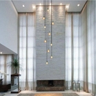 Lustre Para Sala Pratic 10 Lâmpadas Dourado Pé Direito Alto