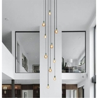 Lustre Para Sala Pratic 10 Lâmpadas Dourado Pé Direito Alto