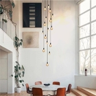 Lustre Para Sala Pratic 16 Lâmpadas Preto Pé Direito Alto