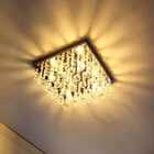 Lustre Para Sala Quarto De Cristal K9 Legítimo Base Inox 30x3