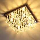 Lustre Para Sala Quarto De Cristal K9 Legítimo Base Inox 30x3