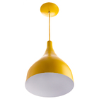 Lustre Pd Gota Media Alumínio 30cm Soquete E-27 Amarelo