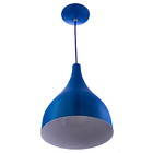 Lustre Pd Gota Media Alumínio 30cm Soquete E-27 Azul