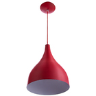 Lustre Pd Gota Media Alumínio 30cm Soquete E-27 Vermelho
