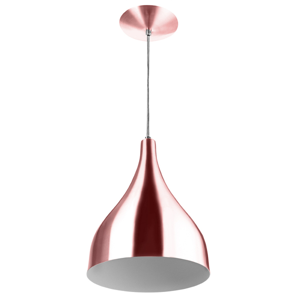 Lustre Pd Gota Pequena Alumínio 21cm Soquete E-27 Gold Rose