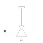 Lustre Pendente 1 Foco 40w Hm031gr Set Bella Iluminação Branc