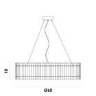 Lustre Pendente 1xled 30w Chemise Bella Iluminação Bege