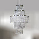 Lustre Pendente 3 Aros Cristal T962 Golden Art