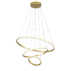 Lustre Pendente 3 Em 1 Arco Aneis Led Infinito Perfil Luminar