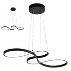 Lustre Pendente 3 Em 1 Arco Infinito Led Perfil Recepçao Hall