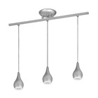 Lustre Pendente 5523 3 Lâmpadas Soquete E27 Prata