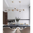 Lustre Pendente 6 Globos Vidro Bola Esfera Molecular Jabutica