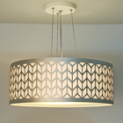 Lustre Pendente  Cúpula Recorte  Bronze 50x15 3e27 Bivolt