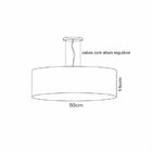 Lustre Pendente  Cúpula Recorte  Bronze 50x15 3e27 Bivolt