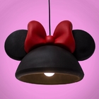 Lustre Pendente Aberto Orelhas Minnie Usare Preto E Vermelho