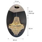 Lustre Pendente Acrílico Alto Brilho + Lâmpadas Acl82