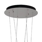 Lustre Pendente Água De Metal E Vidro Nickel E Transparente B