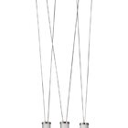 Lustre Pendente Água De Metal E Vidro Nickel E Transparente B