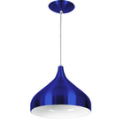 Lustre Pendente Aladim Azul Metalico 24cm