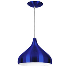 Lustre Pendente Aladim Azul Metalico 24cm