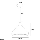 Lustre Pendente Aladim Verde 24cm