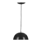 Lustre Pendente Alumínio Meia Lua 23cm Preto