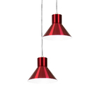 Lustre Pendente Aluminio Tenesse Duplo Cereja