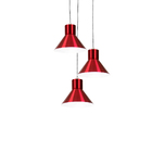 Lustre Pendente Aluminio Tenesse Triplo Cereja