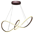 Lustre Pendente Aneis 3 Em 1 Arco Infinito 49w Led Teto Luxo