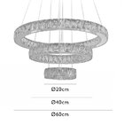 Lustre Pendente Anel Alliance em Cristal com LED em 3 Cores