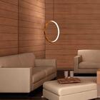 Lustre Pendente Anel Vertical Led 40w 2700k 100cm Imbuia