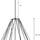 Lustre Pendente Aramado Diamante Grande Roxo