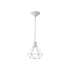 Lustre Pendente Aramado Diamante Peq Branco - 3006 Peq Br