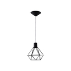 Lustre Pendente Aramado Diamante Peq Preto - 3006 Peq Pt
