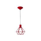 Lustre Pendente Aramado Diamante Peq Vermelho - 3006 Peq Vm