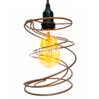 Lustre Pendente Aramado Retrô Mola Cobre - Decora Na Net