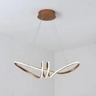 Lustre Pendente Arco Anéis Infinito Luxo Moderno Dourado