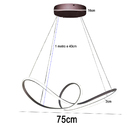 Lustre Pendente Arco Infinito Aneis 3 Em 1 Luminaria Led 49w