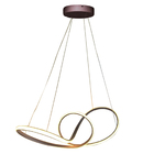 Lustre Pendente Arco Infinito Aneis 3 Em 1 Luminaria Led 49w