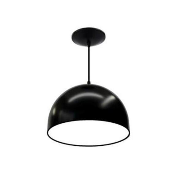 Lustre Pendente Argos Aluminio 1 Lampada E27 Preto/branco Biv
