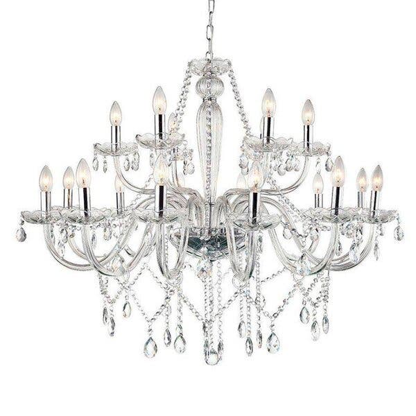 Lustre Pendente Arquitetizze Maria Thereza 18 Braços Transparente E14 ...