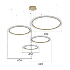 Lustre Pendente Astraled Aspectral Pl-9742 Dourado Led Bivolt