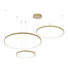 Lustre Pendente Astraled Bevis Pl-9734 Dourado Led Bivolt Dou