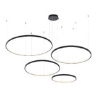 Lustre Pendente Astraled Bevis Pl-9735 Preto Led Bivolt