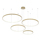 Lustre Pendente Astraled Bevis Pl-9738 Dourado Led Bivolt Dou