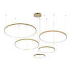 Lustre Pendente Astraled Bevis Pl-9744 Dourado Led Bivolt Dou