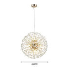 Lustre Pendente Astraled Buna Pt-1044 Dourado Brilho G9 Bivol
