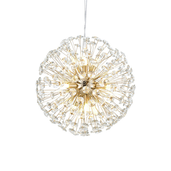 Lustre Pendente Astraled Buna Pt-1044 Dourado Brilho G9 Bivol