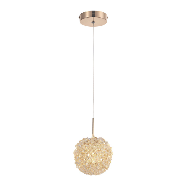 Lustre Pendente Astraled Castula Pt-9123 Dourado Brilho G9 Bi