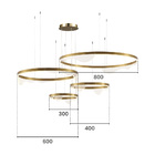 Lustre Pendente Astraled Lomy Pl-9854 Dourado Led Bivolt Dour